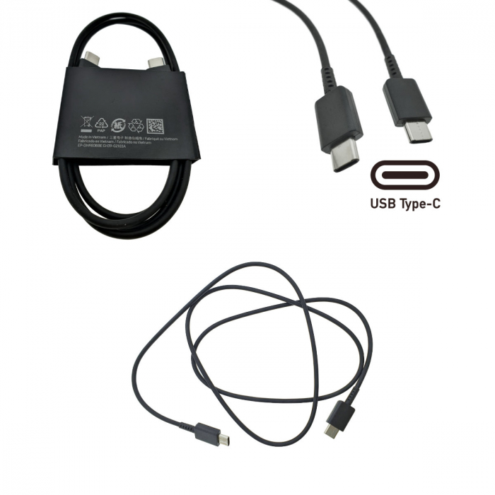 Cablu cu conectori USB-C tata la USB-C tata, EP-DN980BBE GH39-02103A, PD 3A, 1m, negru [5]