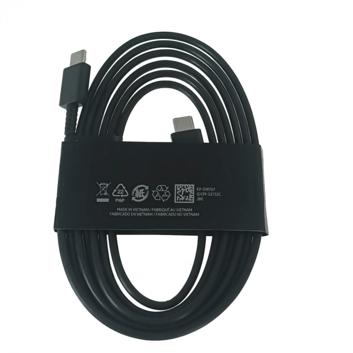 Cablu cu conectori USB-C tata la USB-C tata, OEM model MD-EP-DW767, negru, 1.8m, PD 5A [1]