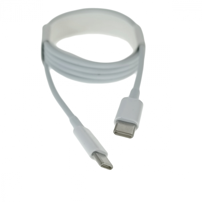 Cablu cu conectori USB-C tata la USB-C tata, pentru incarcare pana la 18W, lungime 100cm, alb [3]