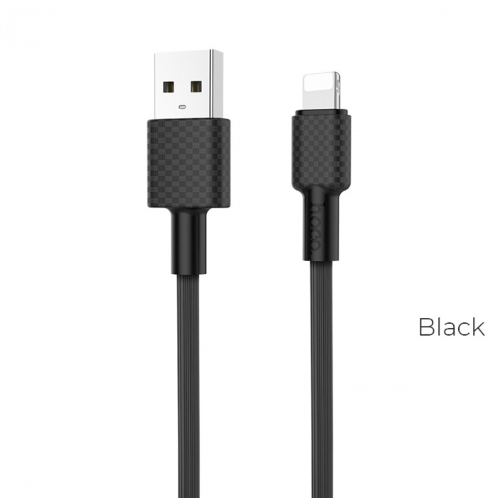 Cablu cu conectori USB tata la Lightning tata, HOCO X29 Superior Style, lungime 1m, 2A, negru [2]