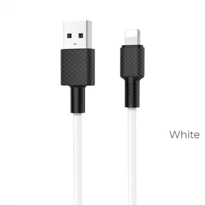 Cablu cu conectori USB tata la Lightning tata, HOCO X29W Superior Style, lungime 1m, 2A, alb [2]