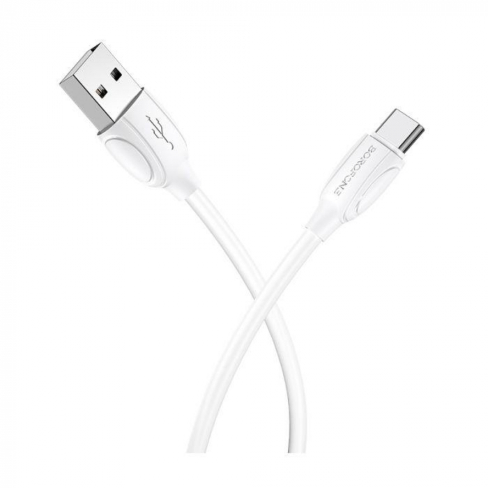 Cablu cu conectori USB tata la USB tip C tata, Borofone BX19 Benefit, lungime 1m, alb [2]