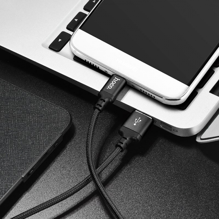 Cablu cu conectori USB tata la USB Tip C tata, HOCO X14 Times Speed, 3A, lungime 1m, negru [7]
