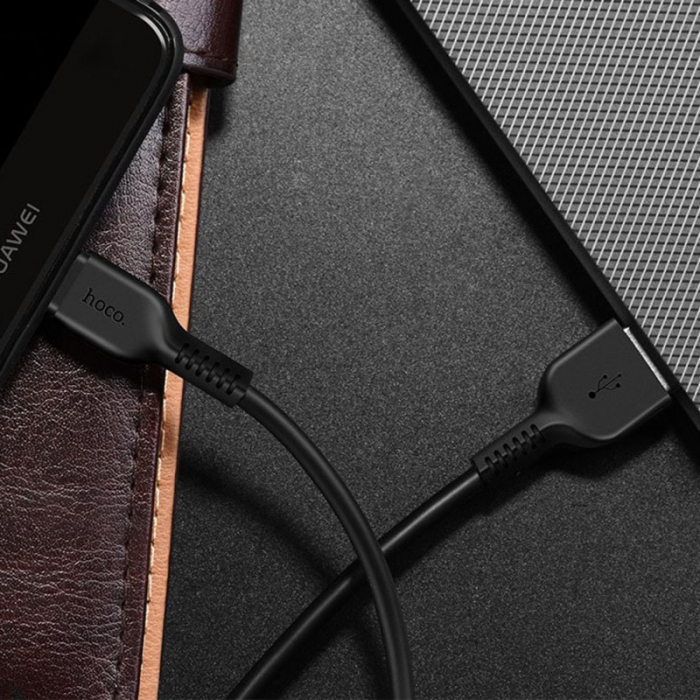 Cablu cu conectori USB tata la USB Tip C tata, HOCO X20 Exotic Radiance, 3A, lungime 1m, negru [6]