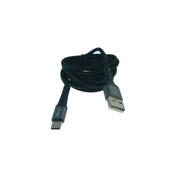 Cablu cu conectori USB tata la USB tip C tata, Jellico B12, lungime 2m, 3.1A, negru [2]