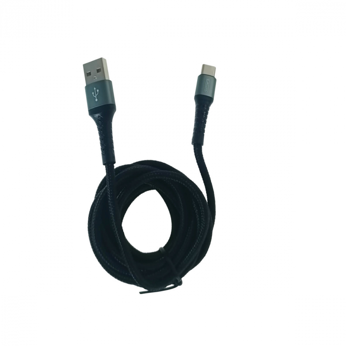 Cablu cu conectori USB tata la USB tip C tata, Jellico B12, lungime 2m, 3.1A, negru [1]