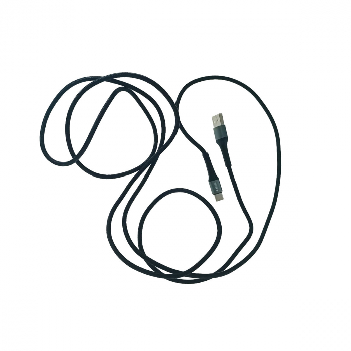 Cablu cu conectori USB tata la USB tip C tata, Jellico B12, lungime 2m, 3.1A, negru [3]