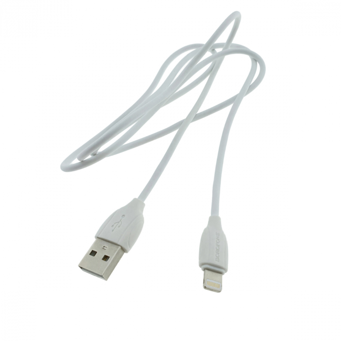 Cablu cu conectori USB tata si lightning tata, Borofone BX19 Benefit 70176, lungime 1m, 2.4A, alb [2]