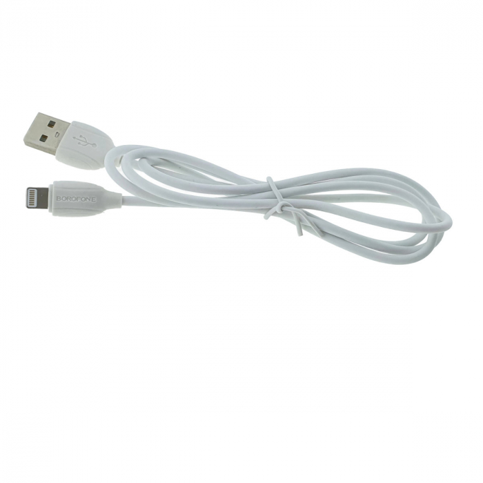 Cablu cu conectori USB tata si lightning tata, Borofone BX19 Benefit 70176, lungime 1m, 2.4A, alb [5]