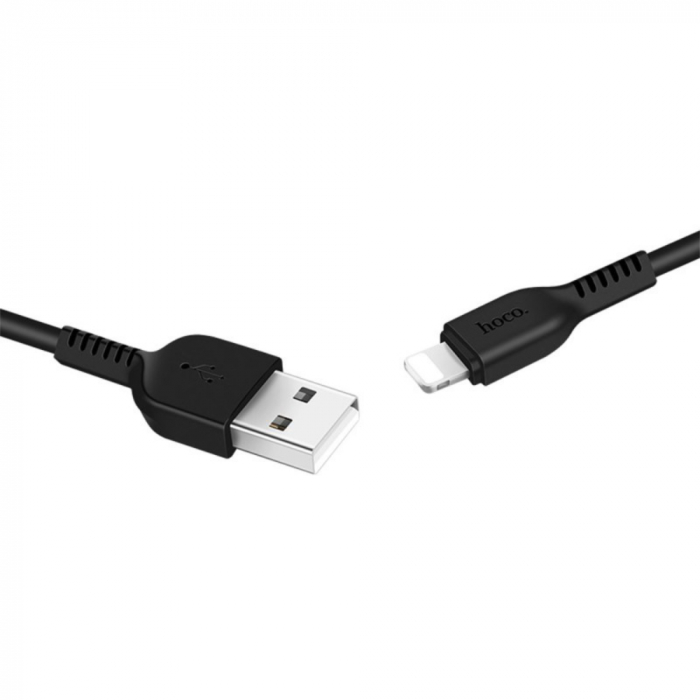 Cablu cu conectori USB tata si lightning tata, Hoco X20 Flash, lungime 3m, 2A, negru [2]