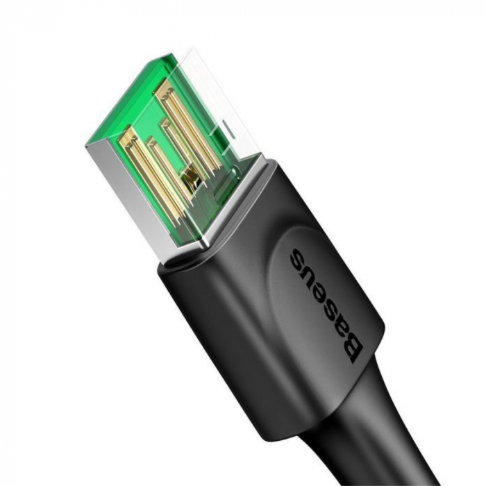 Cablu Date si Incarcare Baseus USB la USB Type-C, 5 A, 1 m, CATSW-F01, Negru [4]
