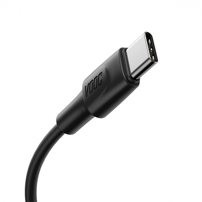 Cablu Date si Incarcare Baseus USB la USB Type-C, 5 A, 1 m, CATSW-F01, Negru [2]