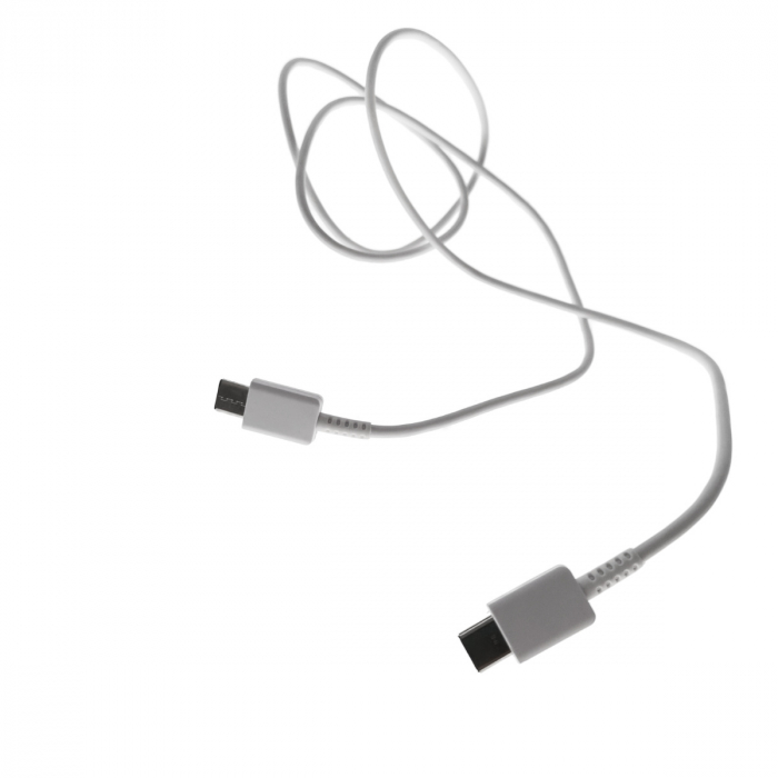 Cablu cu conectori USB Tip C tata la USB de Tip C tata, Samsung EP-DG977, cablu 100cm, alb [2]