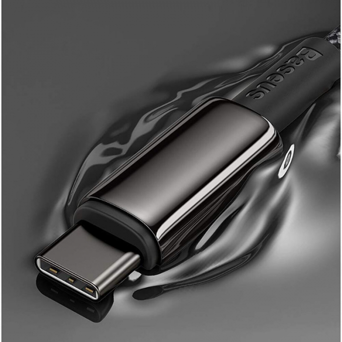 Cablu Date si Incarcare Baseus USB Type-C la USB Type-C, 1 m, 100 W, 5 A, CATWJ-01, Negru [8]