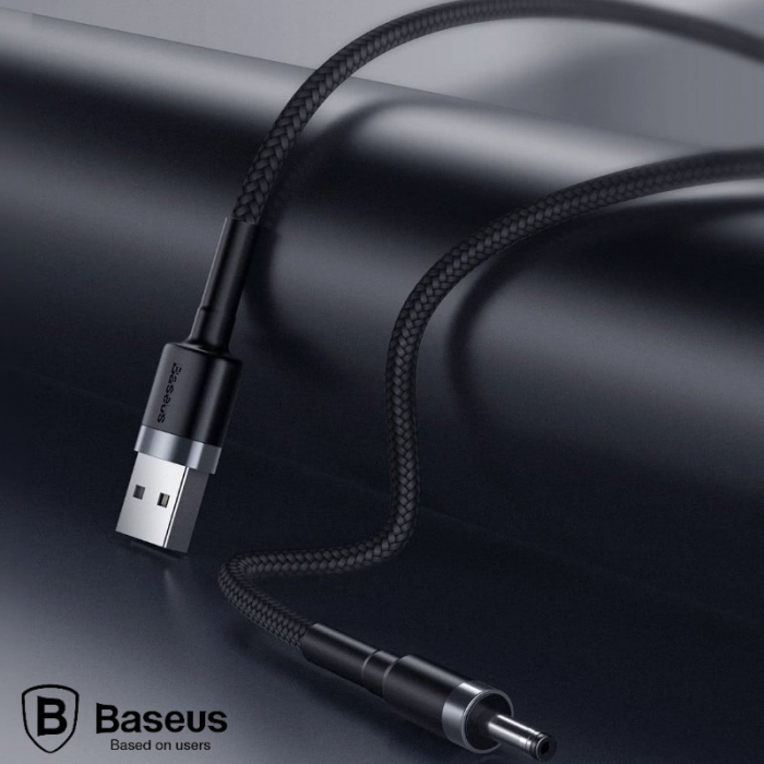 Cablu incarcare Baseus, Cafule CADKLF-G1, USB la 3.5 mm, 1m, 2A, Negru Gri [6]