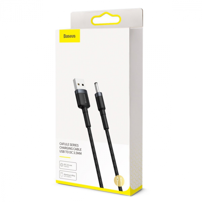 Cablu incarcare Baseus, Cafule CADKLF-G1, USB la 3.5 mm, 1m, 2A, Negru Gri [5]