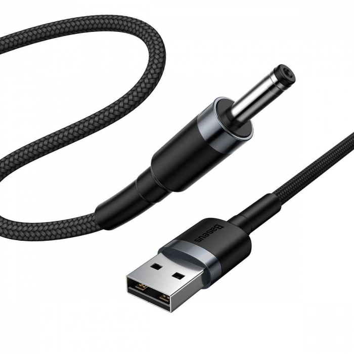 Cablu incarcare Baseus, Cafule CADKLF-G1, USB la 3.5 mm, 1m, 2A, Negru Gri [2]