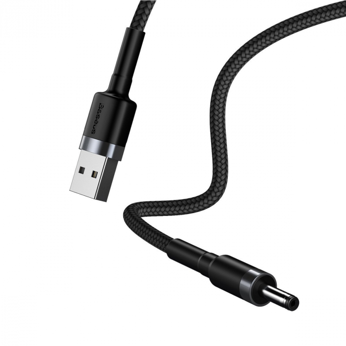 Cablu incarcare Baseus, Cafule CADKLF-G1, USB la 3.5 mm, 1m, 2A, Negru Gri [3]