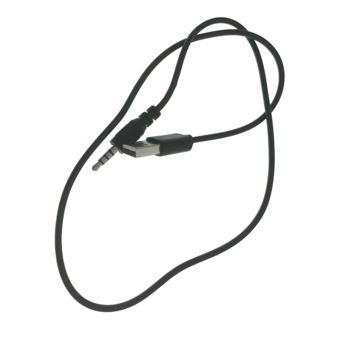Cablu de alimentare cu conector USB tata la jack 3.5mm tata cu 4 contacte, lungime 60 cm, negru [4]