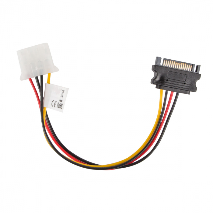 Cablu de conectare , Lanberg , SATA tata ->MOLEX mama , 0.15 m [3]