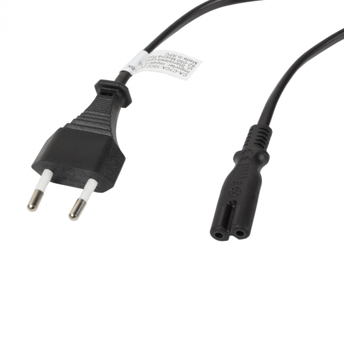 Cablu de alimentare TV / radiocasetofon, lungime 1.8m, Lanberg 40980, Euro, CEE 7/16 la IEC 320 C7, 2 pini, 10A, negru [2]