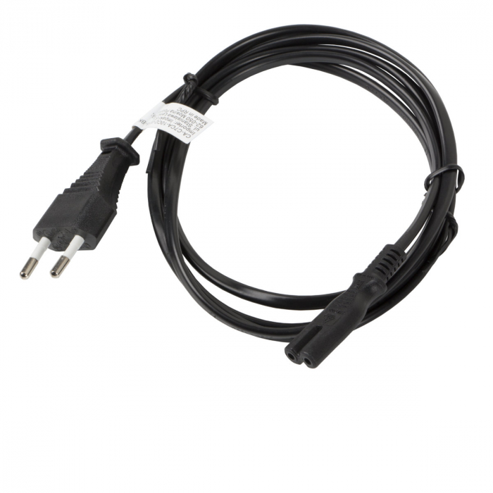 Cablu de alimentare TV / radiocasetofon, lungime 1.8m, Lanberg 40980, Euro, CEE 7/16 la IEC 320 C7, 2 pini, 10A, negru [3]