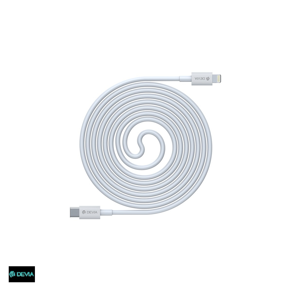 Cablu de date Devia Smart EC146, USB-C - Lightning, 1 m, 20W 3A, alb [4]