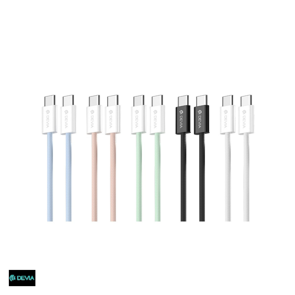 Cablu de date Devia Smart EC325, USB-C - USB-C, 1 m, 60W 3A, albastru [5]