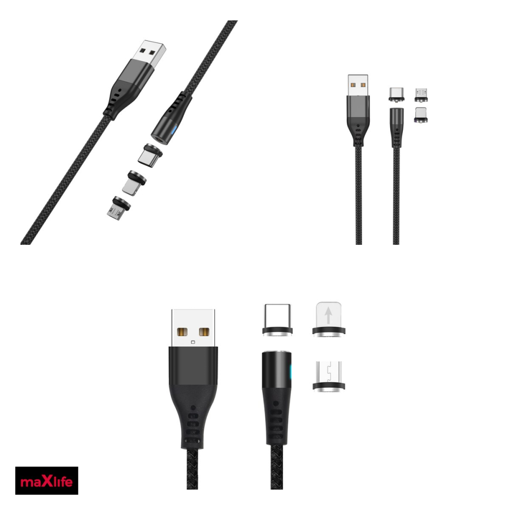 Cablu de date Maxlife MXUC-02, USB-A - Lightning, 1 m, 2A, negru [4]