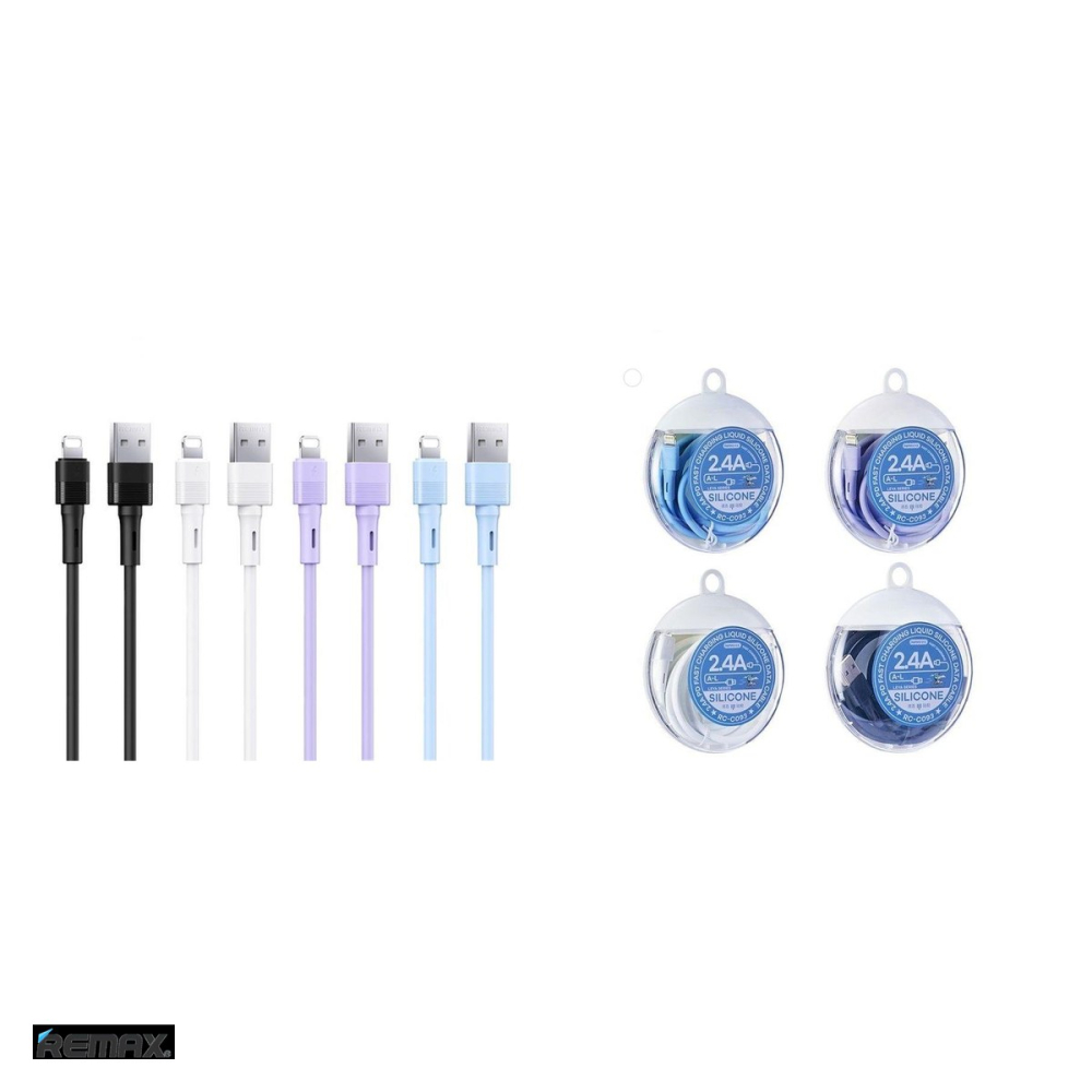 Cablu de date Remax Leya RC-C093, USB-A - Lightning, 1 m, 2,4A, negru [4]