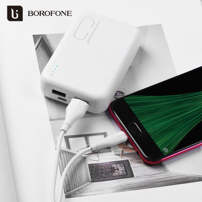 Cablu Date si Incarcare USB la MicroUSB Borofone Optimal BX18, 2 m, Alb [9]