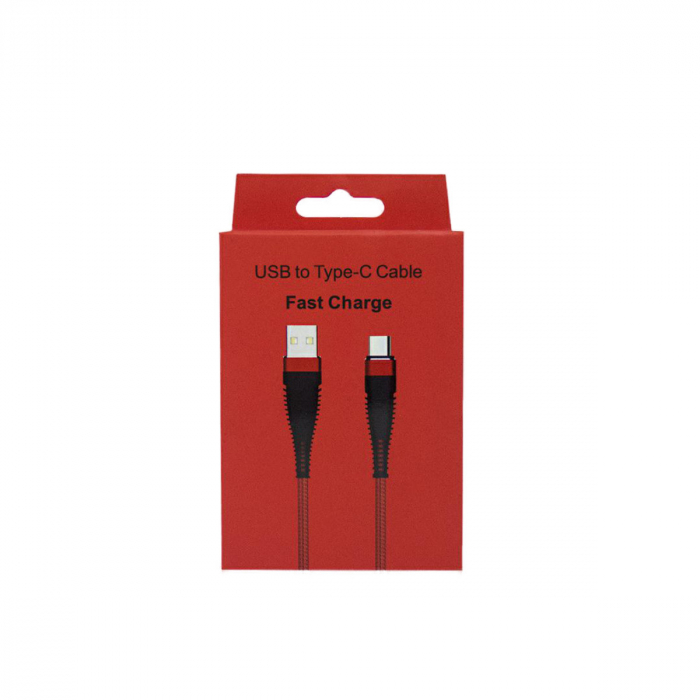 Cablu de date si alimentare, Kabel Armour, 2.1A, conector USB Tip A tata la USB Tip C tata, lungime 200 cm, negru [4]