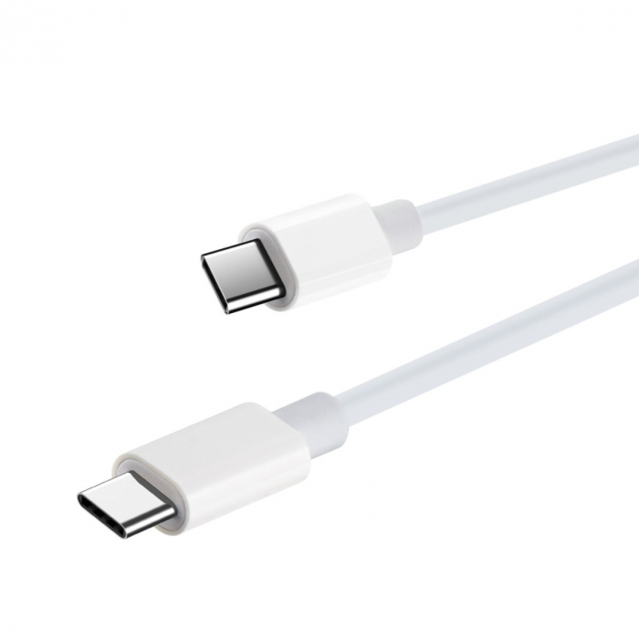 Cablu de date si alimentare, PD 100W, conectori USB Tip C tata la USB Tip C tata, Maxlife, lungime 100 cm, in blister, alb [1]