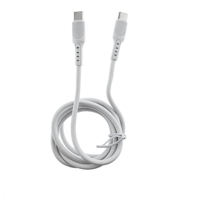 Cablu de date si alimentare PD20W, conectori USB Tip C tata la USB Tip C tata, X-start 204CC, lungime 100 cm, alb [5]