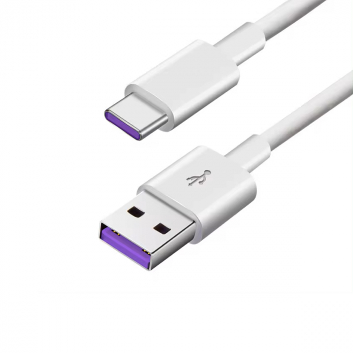 Cablu de date si alimentare premium, 3A PD60W, conectori USB tata la USB Tip C tata, OEM CC-14380, lungime 100 cm, Alb [3]