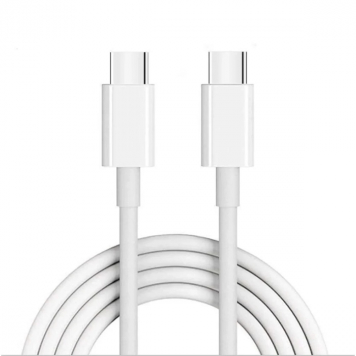 Cablu de date si alimentare premium, 5A PD100W, conectori USB Tip C tata la USB Tip C tata, OEM CC-30805, lungime 100 cm, Alb [1]
