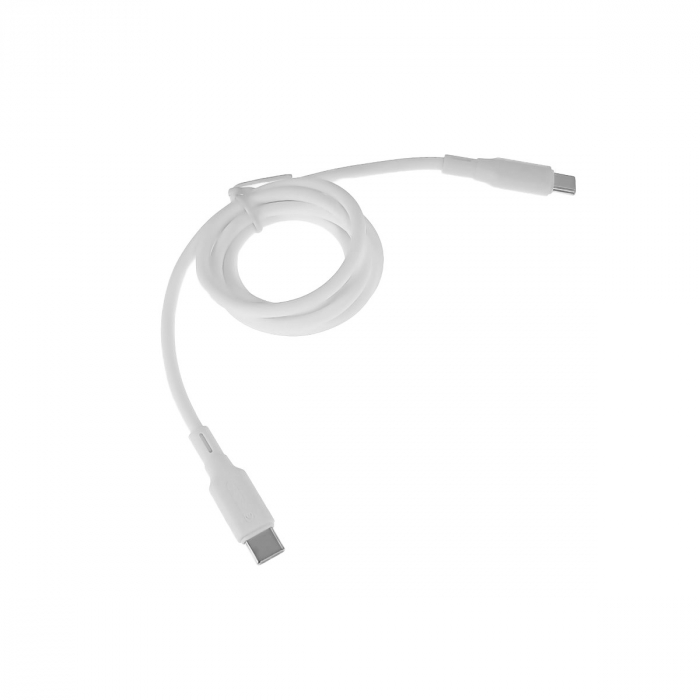 Cablu de date si alimentare premium, PD60W, conectori USB Tip C tata la USB Tip C tata, JELLICO B24, lungime 100 cm, Alb [2]