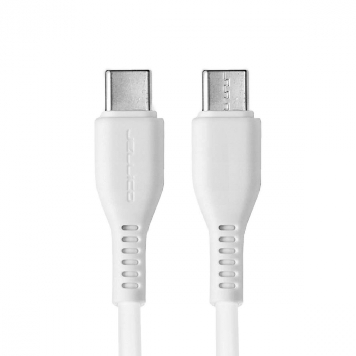 Cablu de date si alimentare premium, PD60W, conectori USB Tip C tata la USB Tip C tata, Jellico KDS-30, lungime 100 cm, Alb [4]