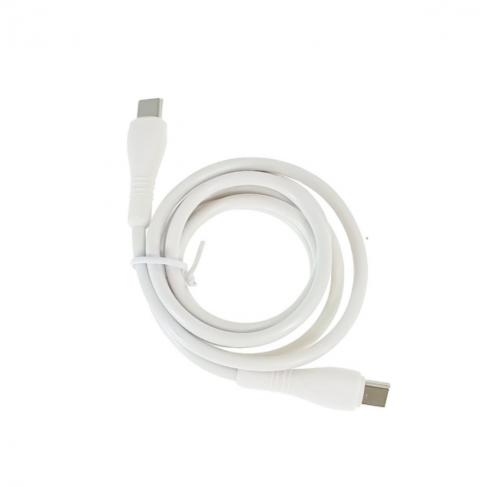 Cablu de date si alimentare premium, PD66W, conectori USB Tip C tata la USB Tip C tata, Jellico B9, lungime 100 cm, Alb [4]