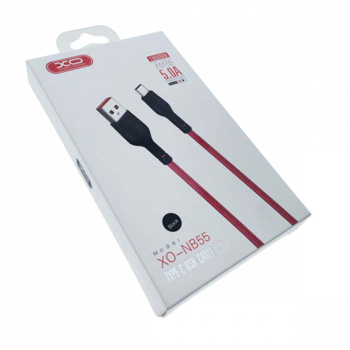 Cablu de date si alimentare, XO-NB55 89975, 5 A, conector USB la USB Tip C tata, lungime 100 cm, negru [5]