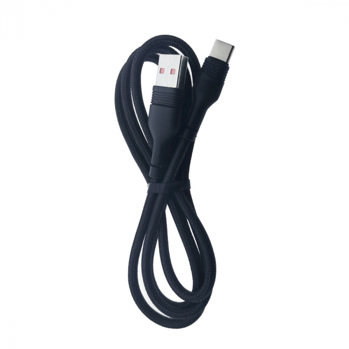 Cablu de date si alimentare, XO-NB55 89975, 5 A, conector USB la USB Tip C tata, lungime 100 cm, negru [2]