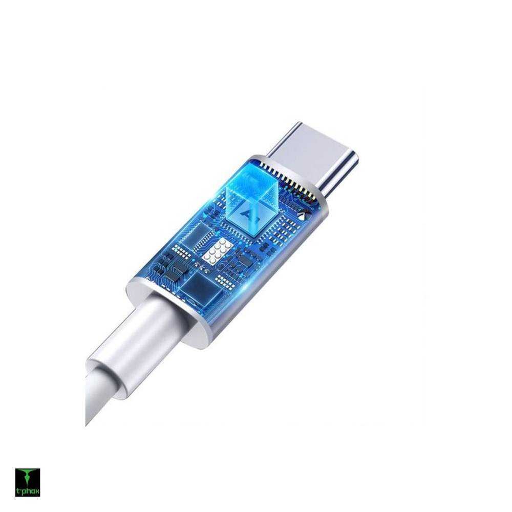 Cablu de date T-Phox Glary, USB-C - USB-C, 1 m, alb [5]