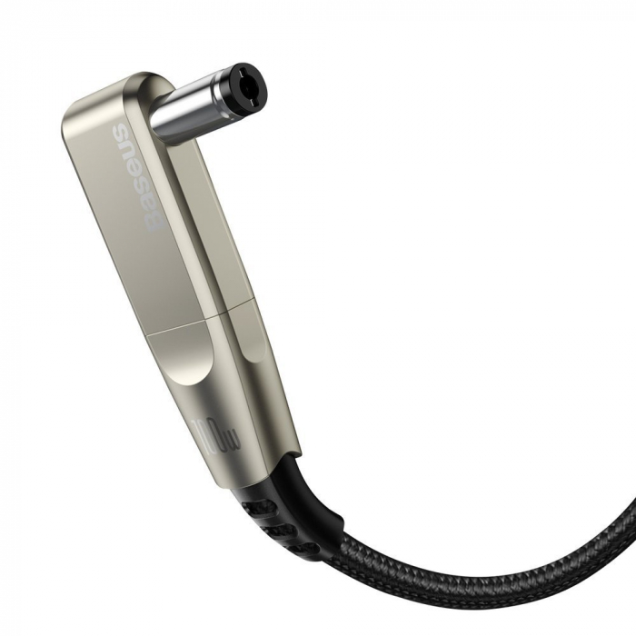 Cablu de incarcare rapida, 5A 100W, 2 in 1, Baseus 22925 CA1T2-A01, cu conectori USB Tip C tata la USB Tip C tata si adaptor DC 5.5 x 2.5 mm tata, lungime 2 m, negru [3]