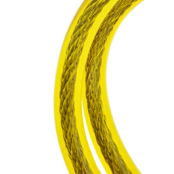 Antifurt bicicleta, de siguranta si protejare, lungime 60 cm, inchidere cu cifru, invelis flexibil din PVC siliconat galben [5]