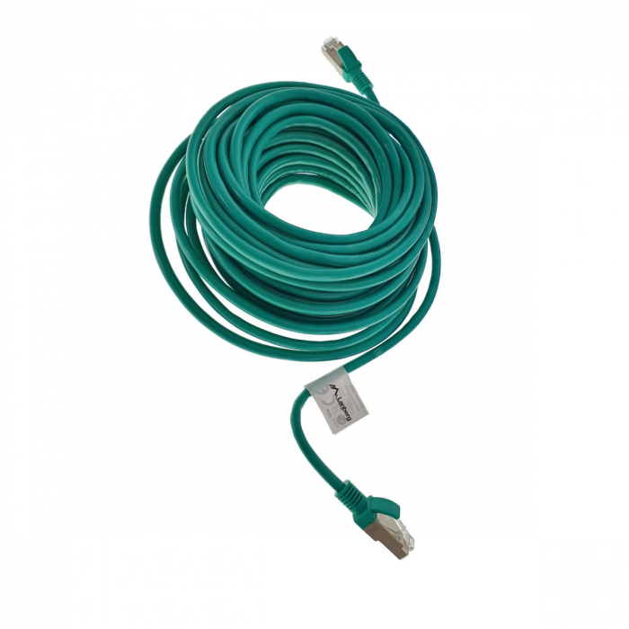 Cablu de retea neecranat torsadat 4 perechi , Lanberg , RJ45 cat. 5e FTP 10m , verde [2]