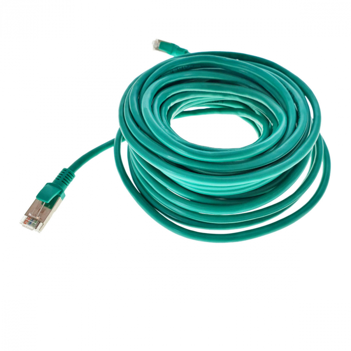 Cablu de retea neecranat torsadat 4 perechi , Lanberg , RJ45 cat. 5e FTP 10m , verde [3]