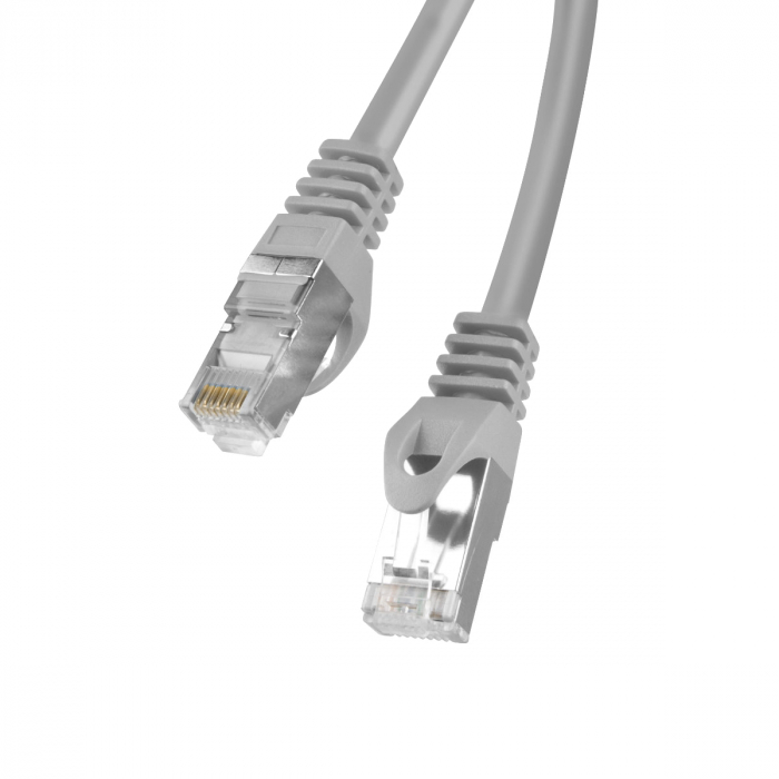 Cablu ecranat FTP, Lanberg 41888, cat.6, mufat 2xRJ45, lungime 20m, AWG 26, 250 MHz, de legatura retea, ethernet, gri [5]