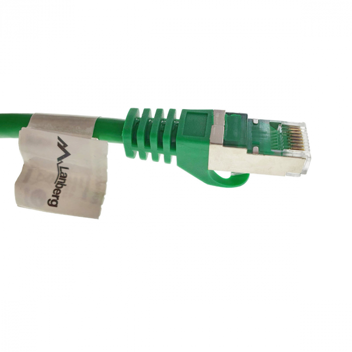 Cablu ecranat FTP, Lanberg 41918, cat 6, mufat 2xRJ45, lungime 20m, AWG 26, 250 MHz, de legatura retea, ethernet, verde [3]