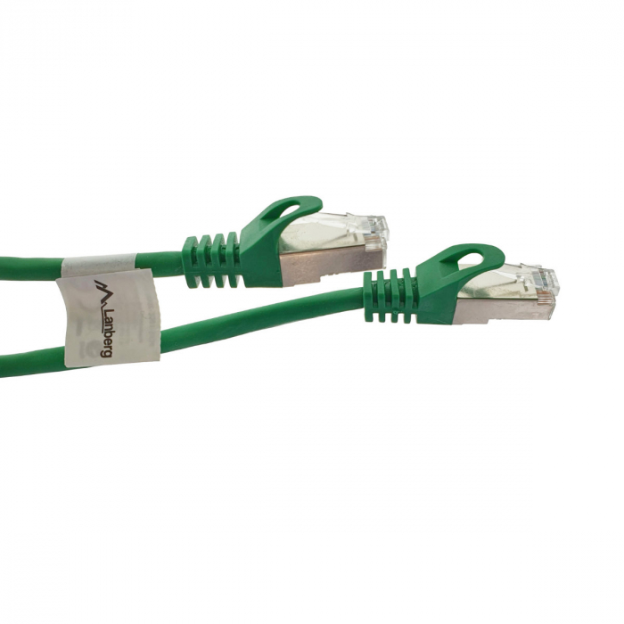 Cablu ecranat FTP, Lanberg 41918, cat 6, mufat 2xRJ45, lungime 20m, AWG 26, 250 MHz, de legatura retea, ethernet, verde [5]