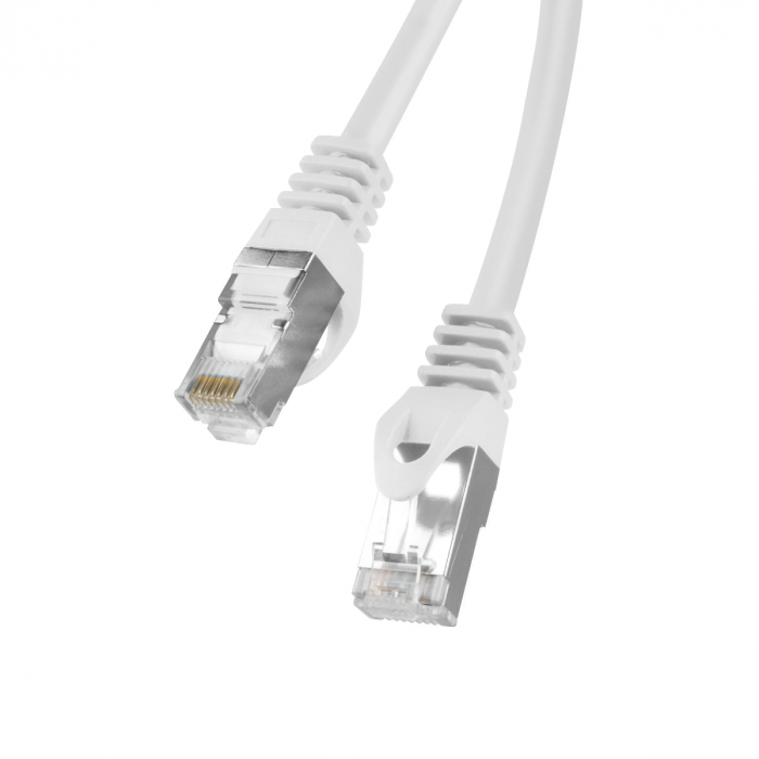 Cablu ecranat FTP, Lanberg 41999, cat.5e, mufat 2xRJ45, lungime 15m, AWG 26, 100 MHz, de legatura retea, ethernet, alb [4]